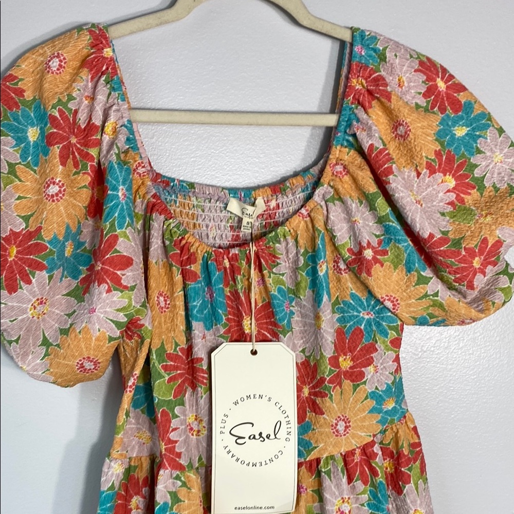 Easel‎ Floral Multicolor Midi Dress